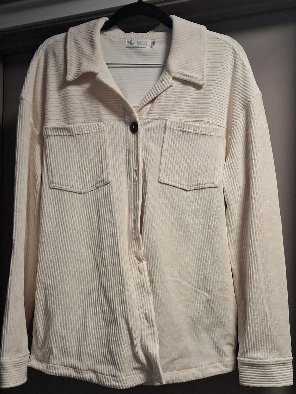 Carve Designs Women's Ivory Corduroy Utility Jacket